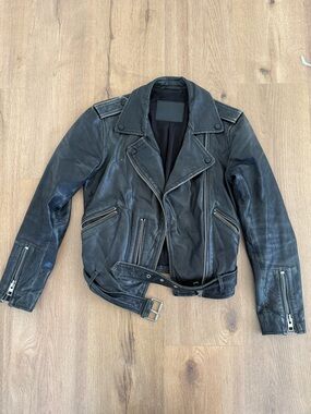 All Saints Balfern Leather Biker Jacket